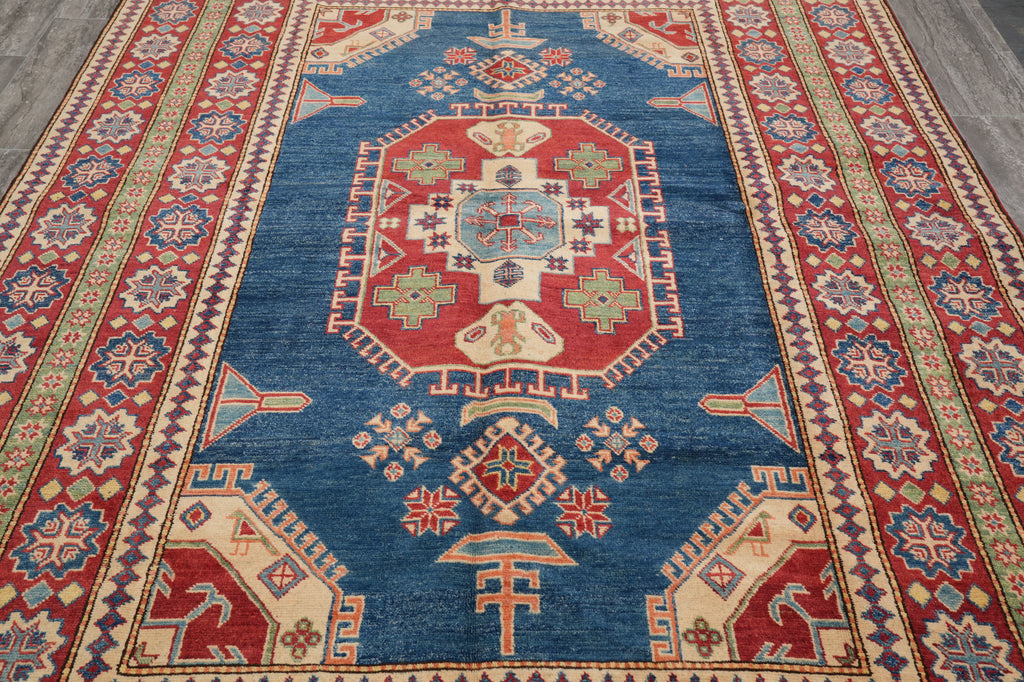 6.8 x 9.11 Happy Colors New Handmade Super Quality Kazak Rug #PIX-28043