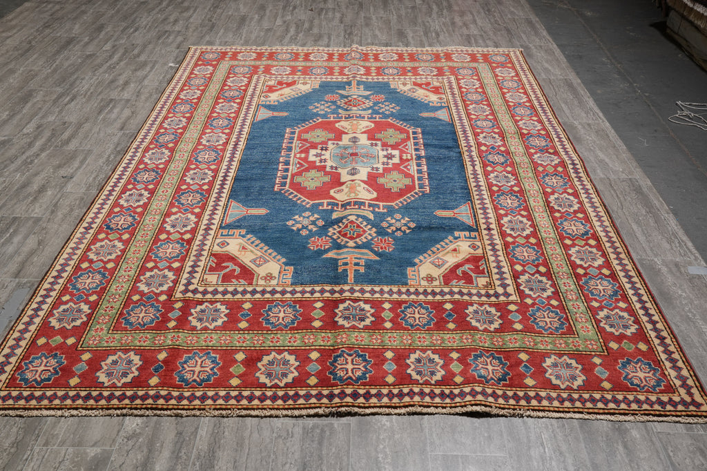 6.8 x 9.11 Happy Colors New Handmade Super Quality Kazak Rug #PIX-28043