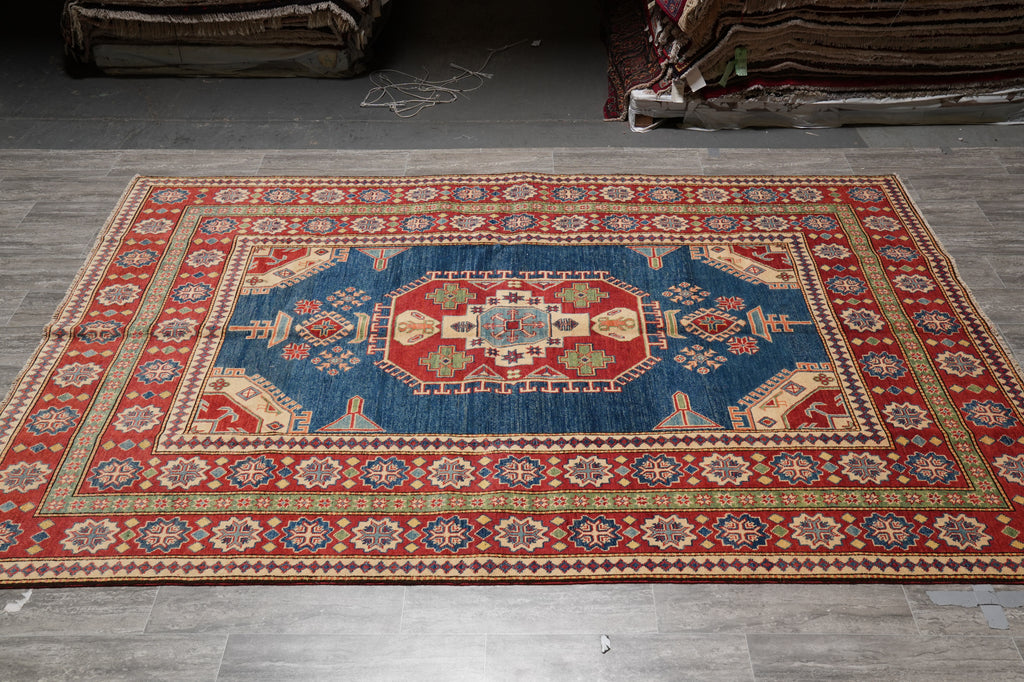 6.8 x 9.11 Happy Colors New Handmade Super Quality Kazak Rug #PIX-28043