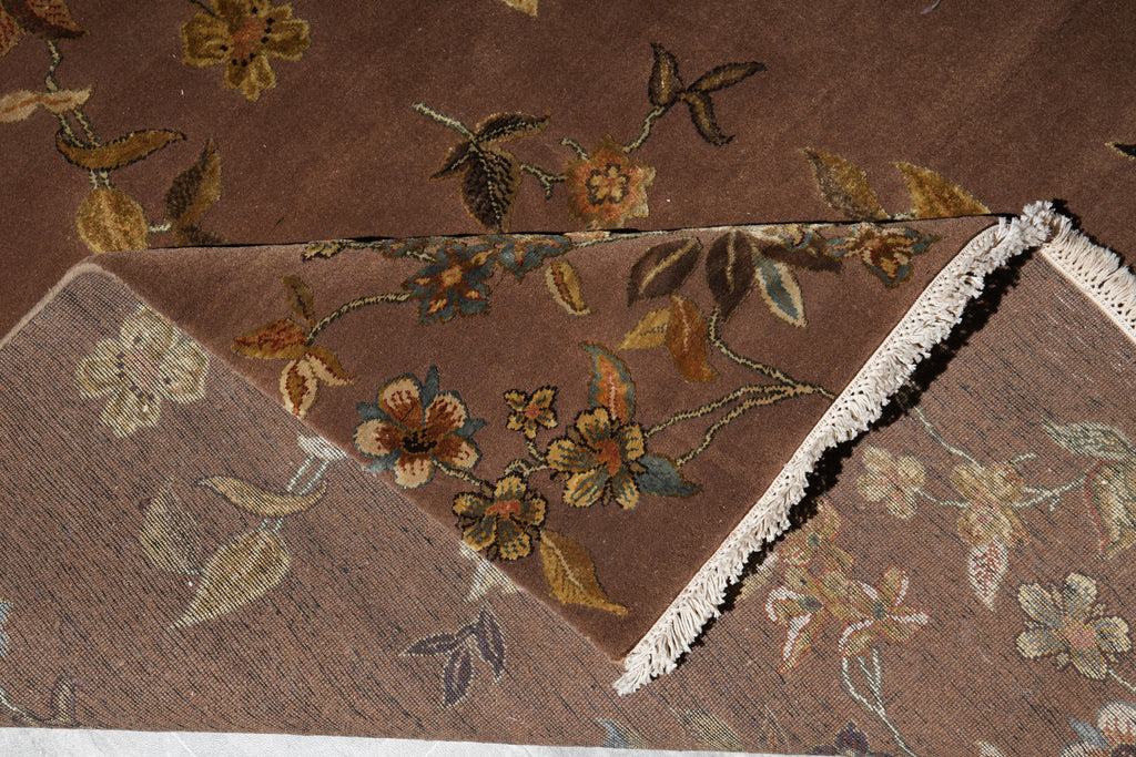 6.0 x 6.2 Square Fine Handmade Wool and Silk Transitional Rug  #F-4034