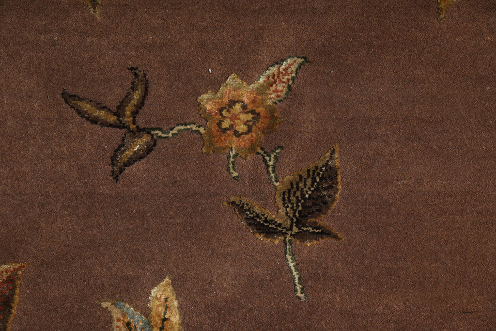 6.0 x 6.2 Square Fine Handmade Wool and Silk Transitional Rug  #F-4034