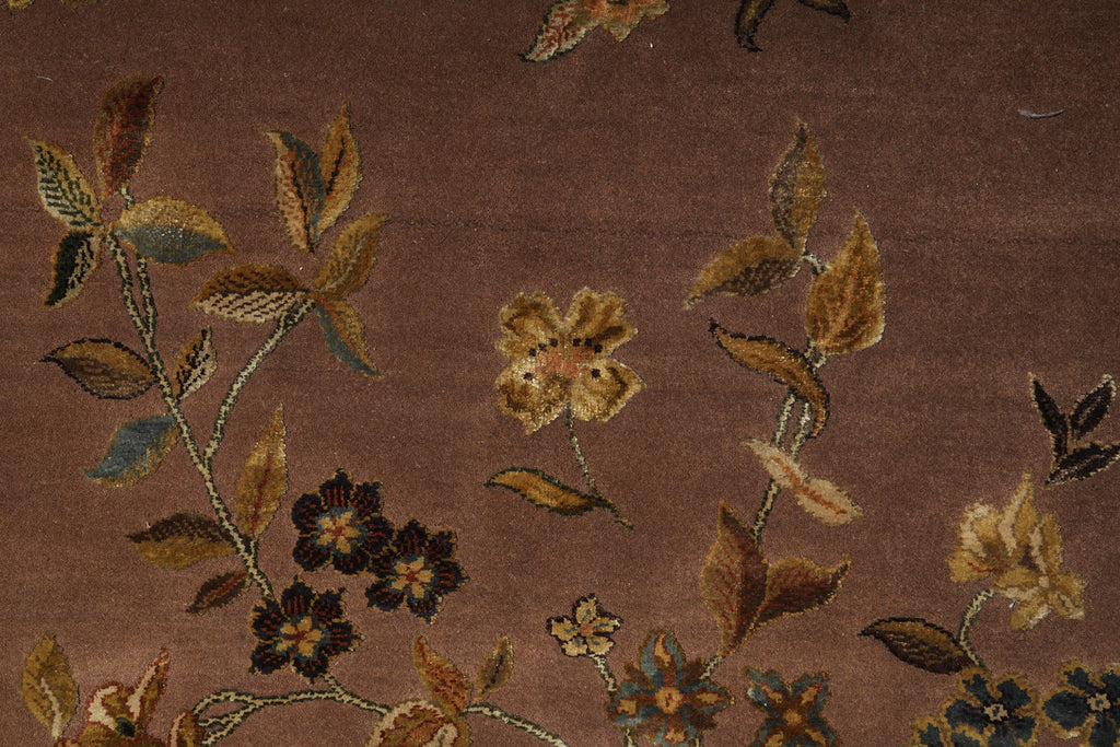 6.0 x 6.2 Square Fine Handmade Wool and Silk Transitional Rug  #F-4034