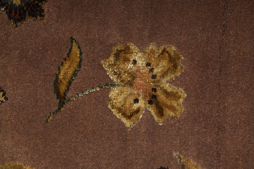 6.0 x 6.2 Square Fine Handmade Wool and Silk Transitional Rug  #F-4034