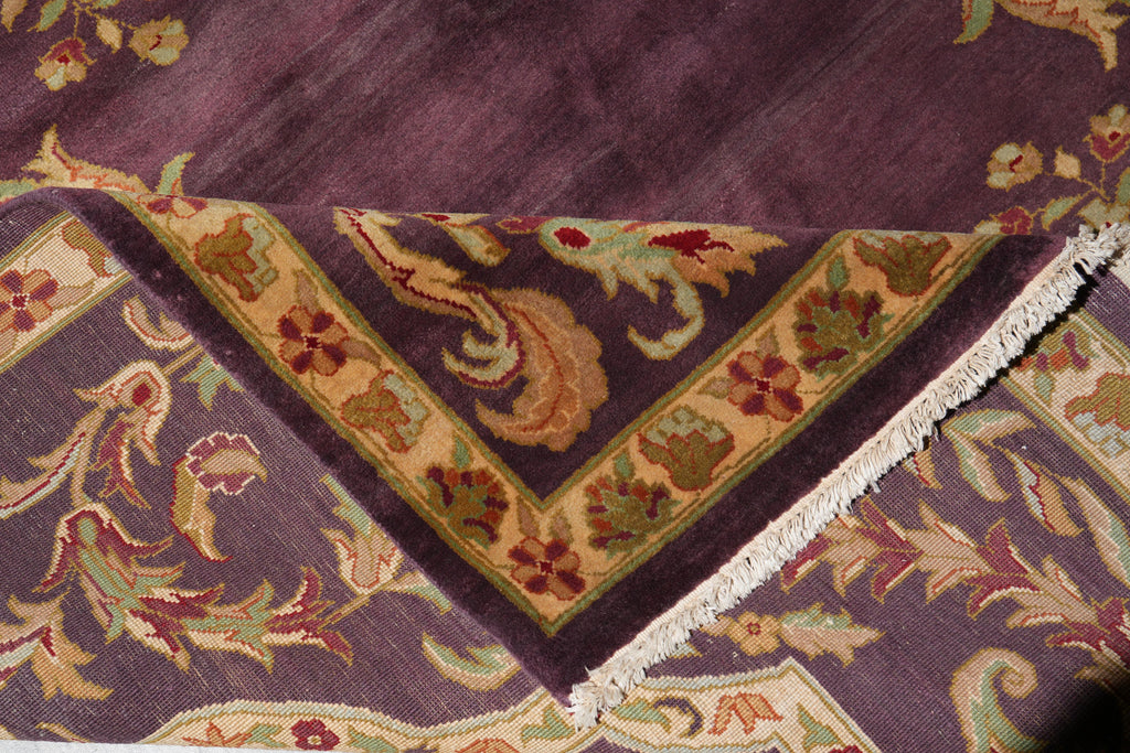 8.0 x 8.0 New Handmade Rug Lustrous Wool French Eggplant Purple #F-4035