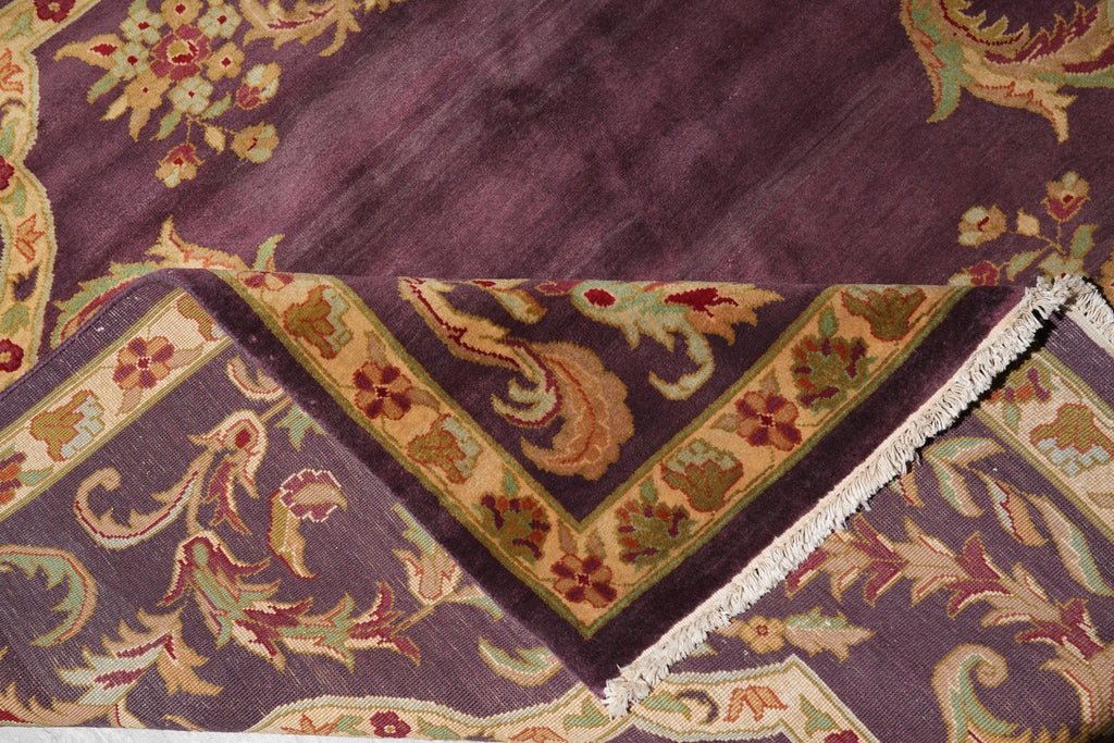8.0 x 8.0 New Handmade Rug Lustrous Wool French Eggplant Purple #F-4035