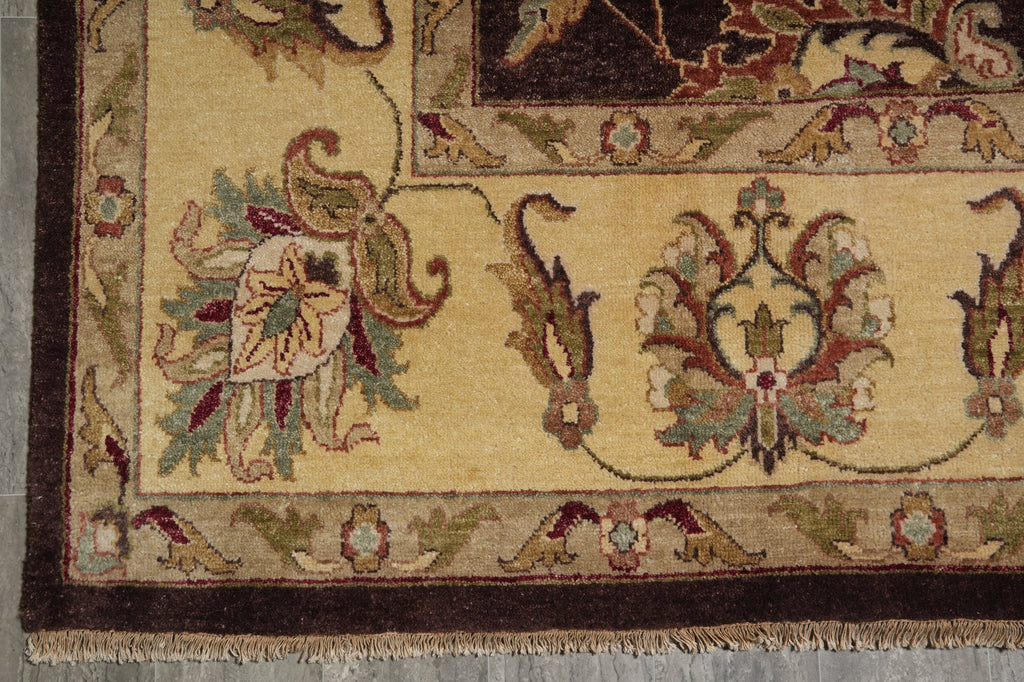 9.8 x 14.3 Brown Agra Rug B-71801