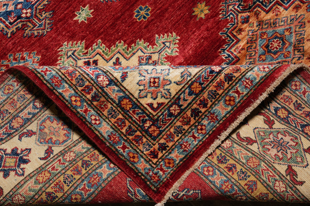 7 x 9.9 Super Kazak Quality Rug Silky Wool #PIX-25057