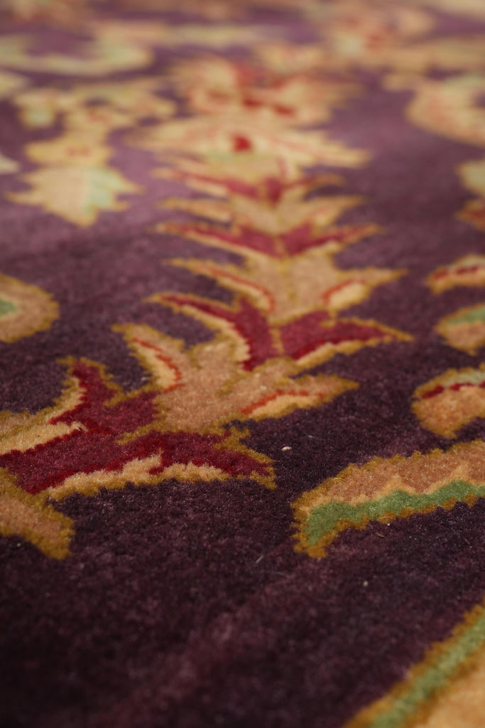 8.0 x 8.0 New Handmade Rug Lustrous Wool French Eggplant Purple #F-4035