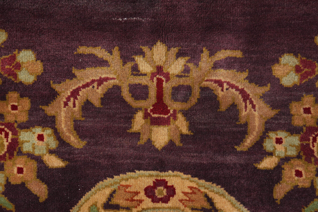 8.0 x 8.0 New Handmade Rug Lustrous Wool French Eggplant Purple #F-4035