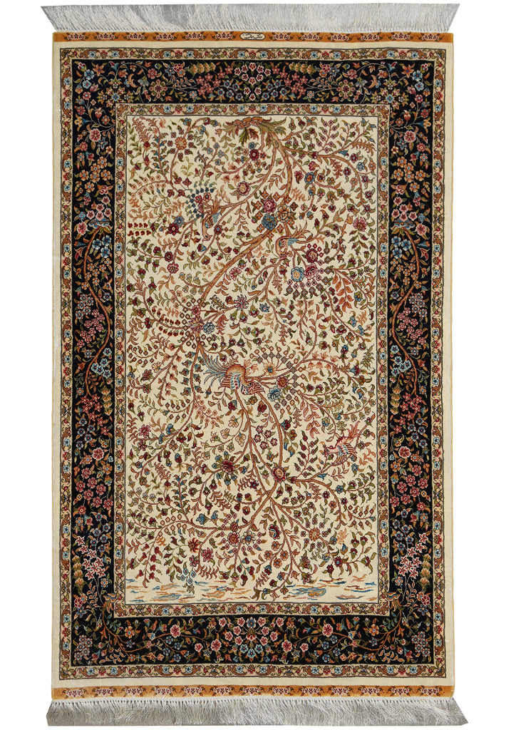 3.4 x 5.4 Tree Of Life Silk Rug #56386