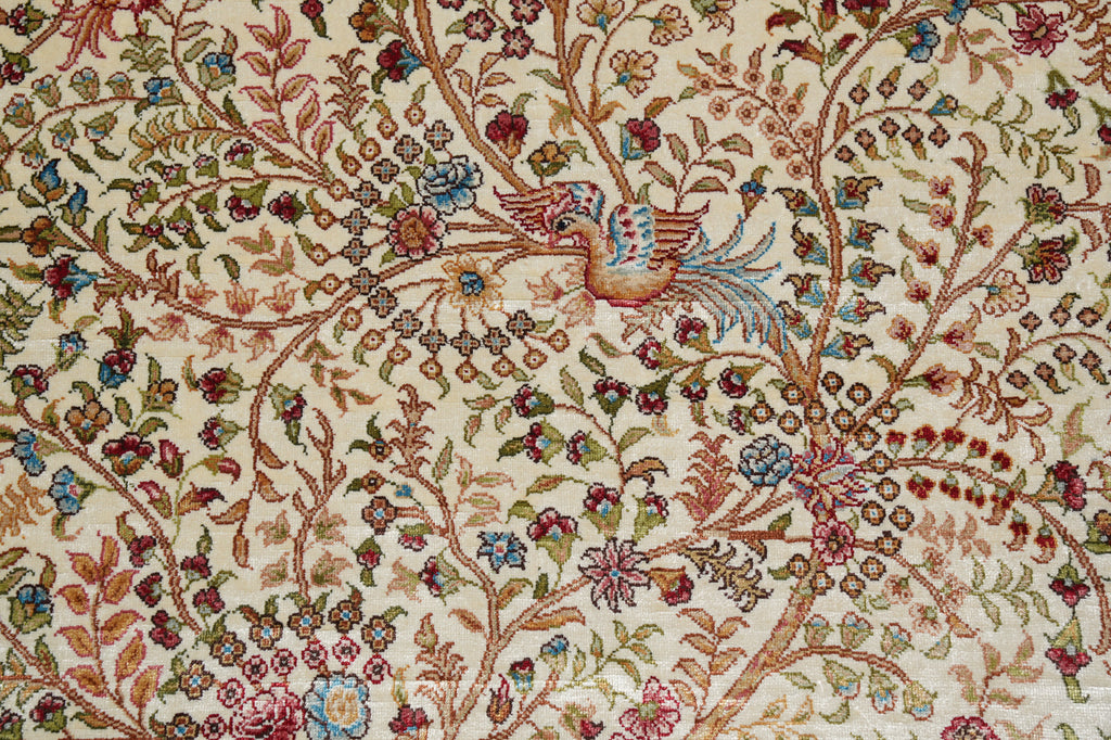 3.4 x 5.4 Tree Of Life Silk Rug #56386