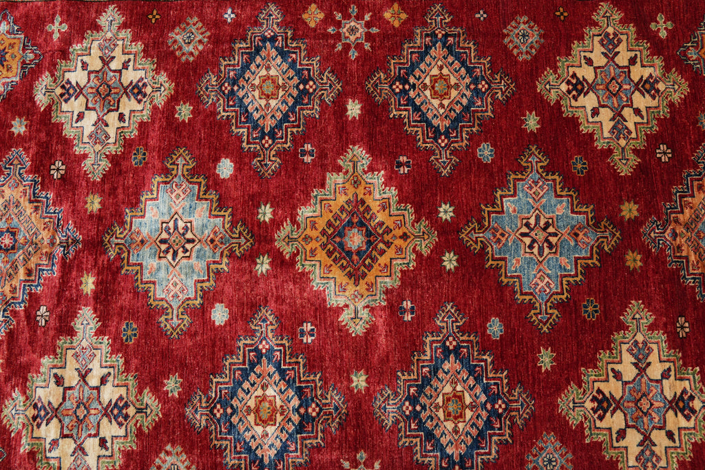 7 x 9.9 Super Kazak Quality Rug Silky Wool #PIX-25057