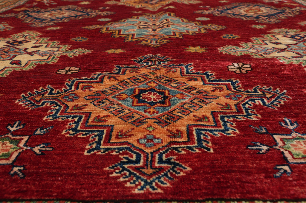 7 x 9.9 Super Kazak Quality Rug Silky Wool #PIX-25057