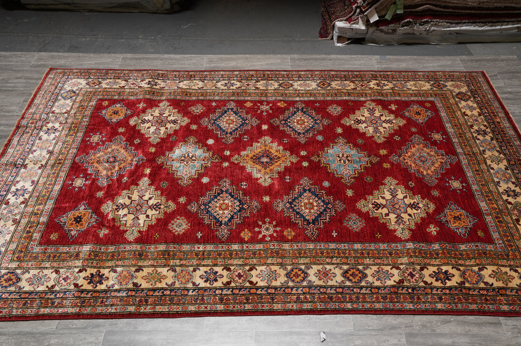 7 x 9.9 Super Kazak Quality Rug Silky Wool #PIX-25057
