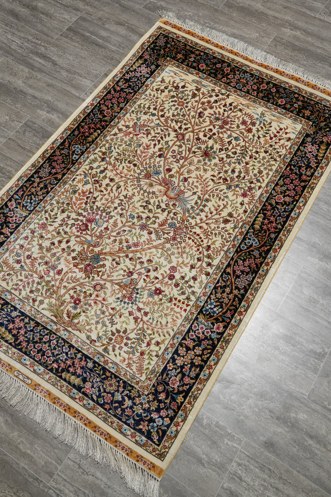 3.4 x 5.4 Tree Of Life Silk Rug #56386