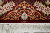 Load image into Gallery viewer, 3.4 x 5 Silk Rug Vase Flowers Fancy details #51486