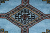 Load image into Gallery viewer, 7.5 x 8.0 Square Handmade Jaldar Bokhara Wool Rug Electric Blue #F-4036