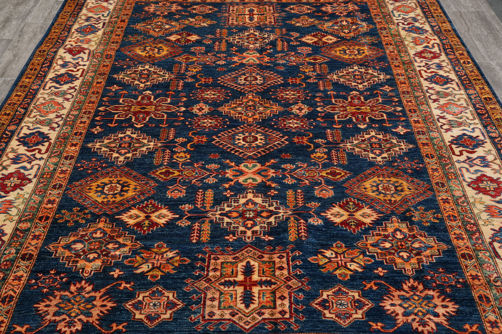 6.10 x 10.2 Super Kazak Quality Carpet Royal Blue #PIX-26713