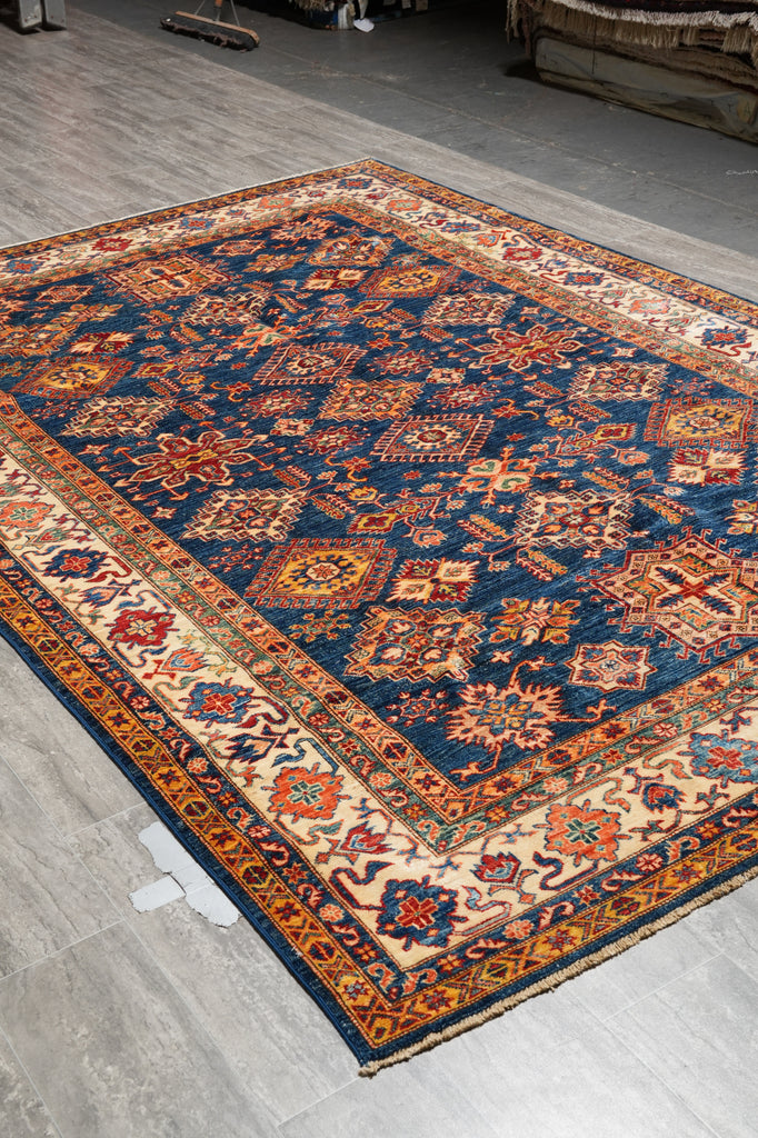 6.10 x 10.2 Super Kazak Quality Carpet Royal Blue #PIX-26713