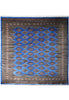 Load image into Gallery viewer, 7.6 x 8.3 Square Jaldar Bokhara Handmade Rug Electric Blue #F-4037