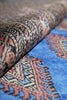 Load image into Gallery viewer, 7.6 x 8.3 Square Jaldar Bokhara Handmade Rug Electric Blue #F-4037
