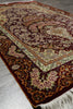 Load image into Gallery viewer, 3.4 x 5 Silk Rug Vase Flowers Fancy details #51486