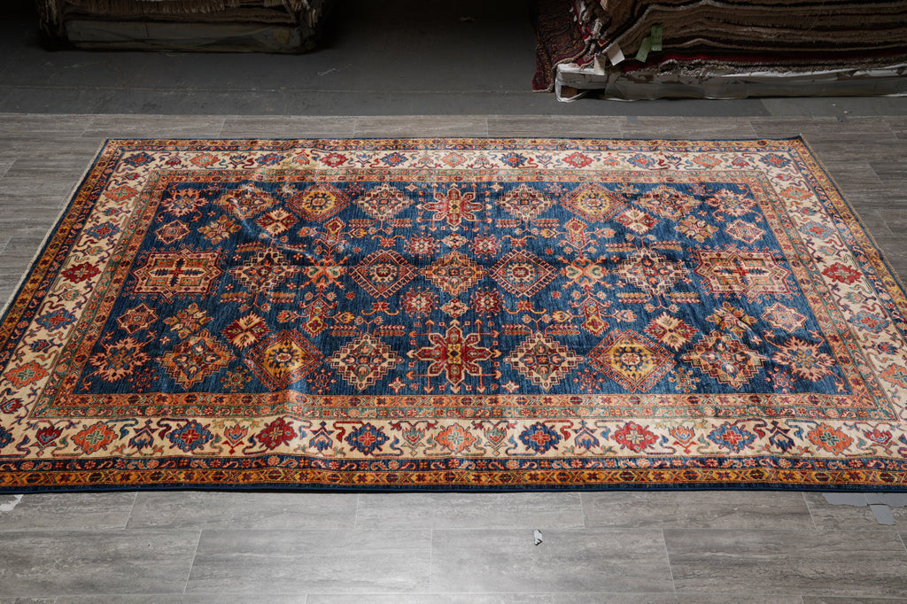 6.10 x 10.2 Super Kazak Quality Carpet Royal Blue #PIX-26713