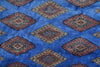 Load image into Gallery viewer, 7.6 x 8.3 Square Jaldar Bokhara Handmade Rug Electric Blue #F-4037