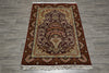 Load image into Gallery viewer, 3.4 x 5 Silk Rug Vase Flowers Fancy details #51486
