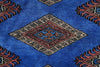 Load image into Gallery viewer, 7.6 x 8.3 Square Jaldar Bokhara Handmade Rug Electric Blue #F-4037
