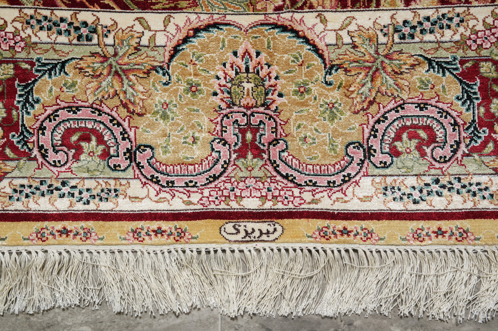 3.4 x 5 Tree Of Life Silk Rug #54606