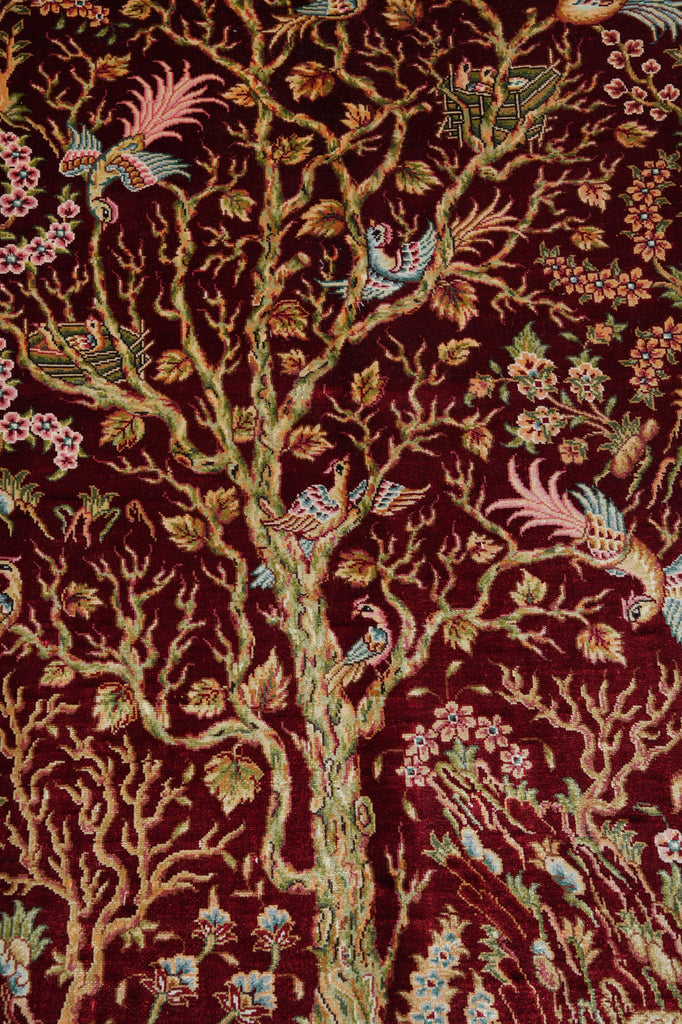 3.4 x 5 Tree Of Life Silk Rug #54606