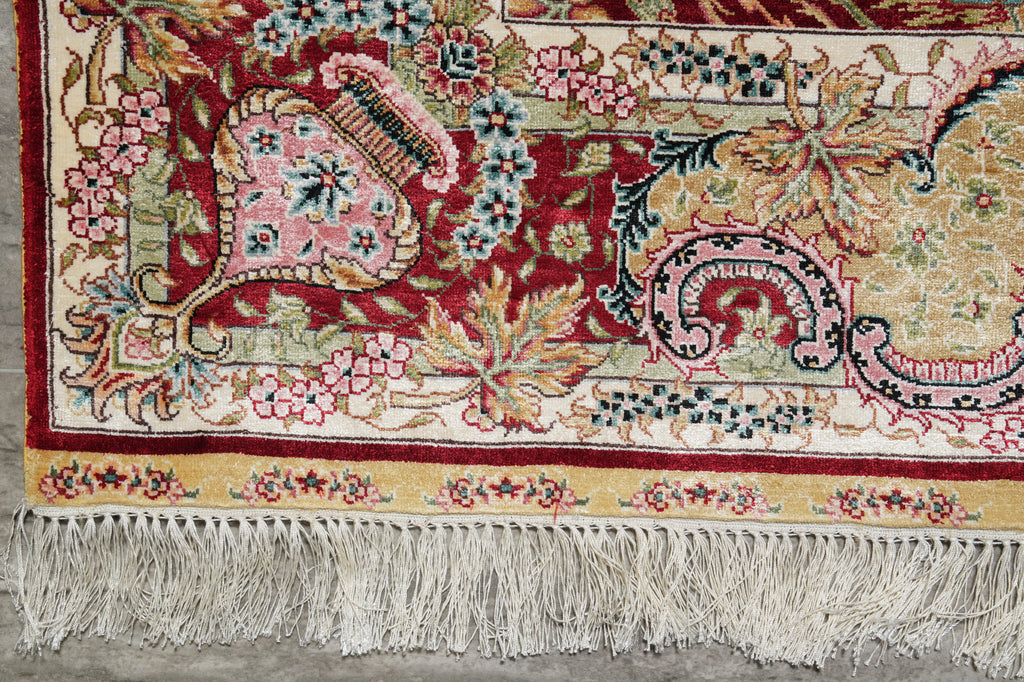 3.4 x 5 Tree Of Life Silk Rug #54606