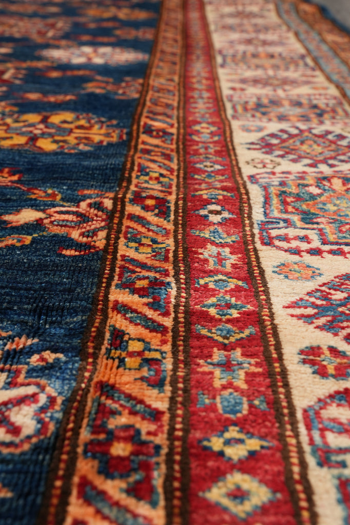 6.8 x 9.7 New Super Kazak Rug Silky Wool Blue #PIX-26710