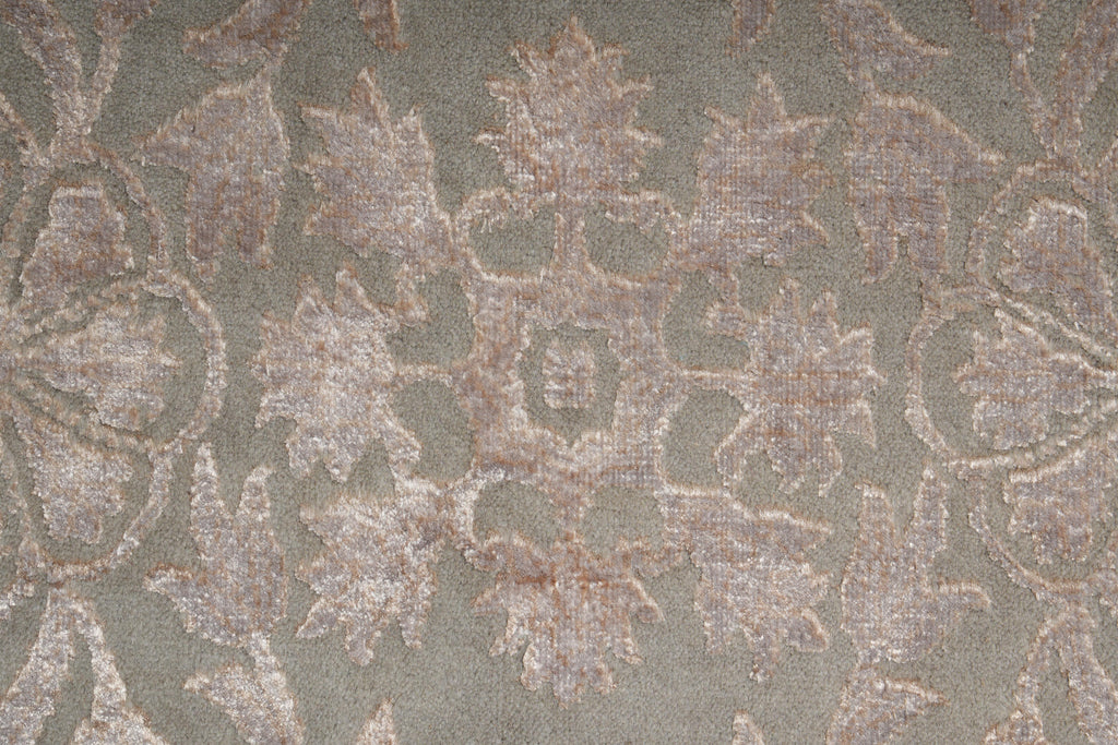 8.0 x 8.2 Fine Weave Handmade Wool and Silk Square Transitional Modern Rug #F-4038