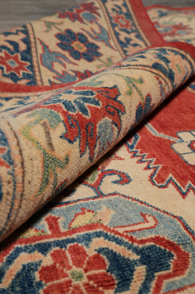 6.7 x 9.7 New Kazak Rug Handmade Afghanistan #PIX-28039