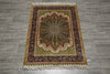Load image into Gallery viewer, 3 x 4.6 Silk Handmade Rug Hereke Design Green Blue #60240