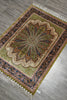 Load image into Gallery viewer, 3 x 4.6 Silk Handmade Rug Hereke Design Green Blue #60240