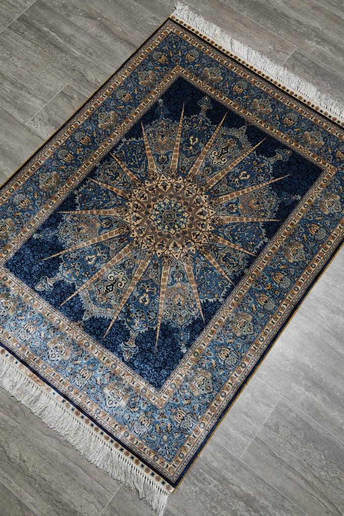 3 x 4 Hand-Knotted Beautiful Hereke Silk Rug #60208