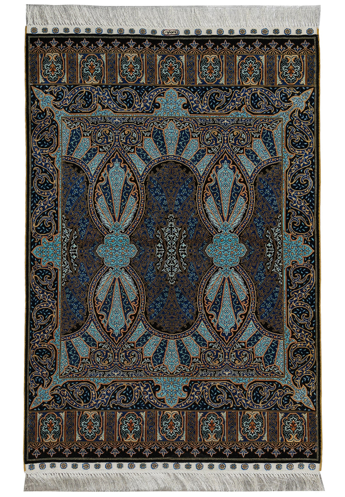 3 x4 Silk Rug Hereke Pattern #60239