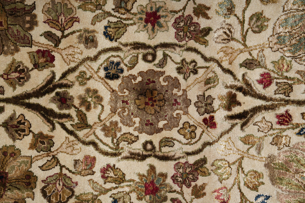 8.0 x 8.9 Square Handmade Jaipur Wool Rug #F-4039