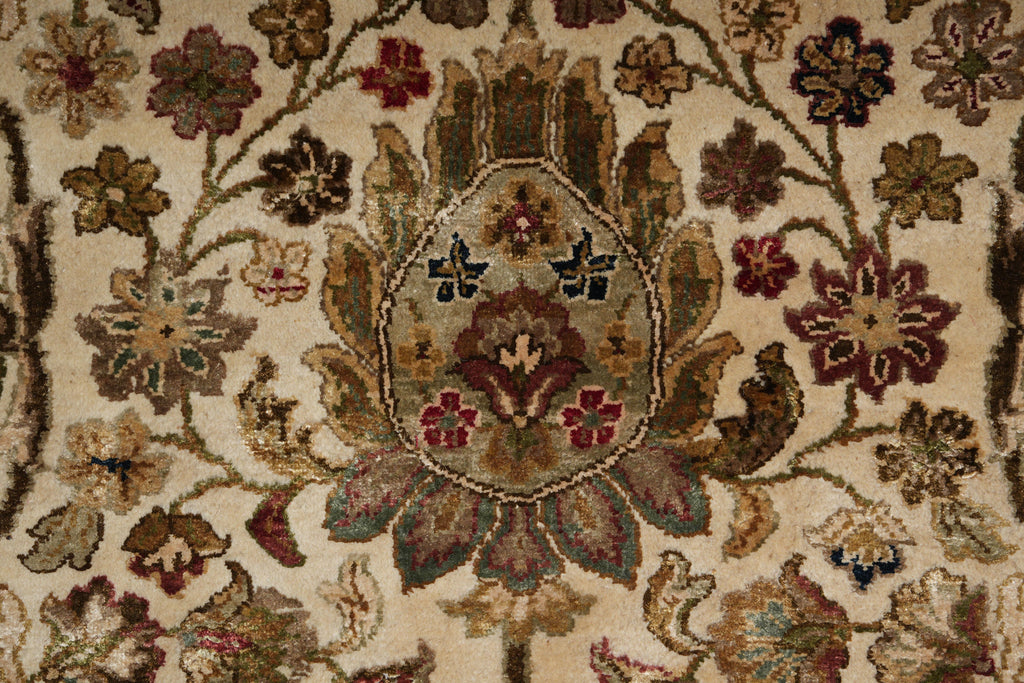 8.0 x 8.9 Square Handmade Jaipur Wool Rug #F-4039