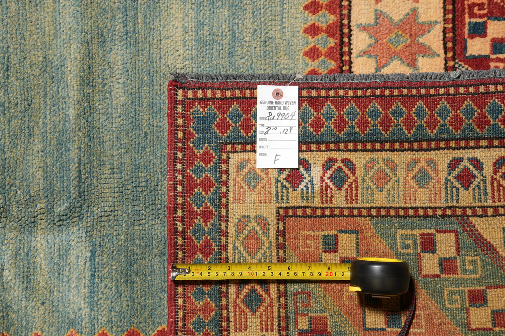 8.10 x 12.9 Hand-Knotted Afghanistan Gaabeh Rug Modern Transition #PIX-9904