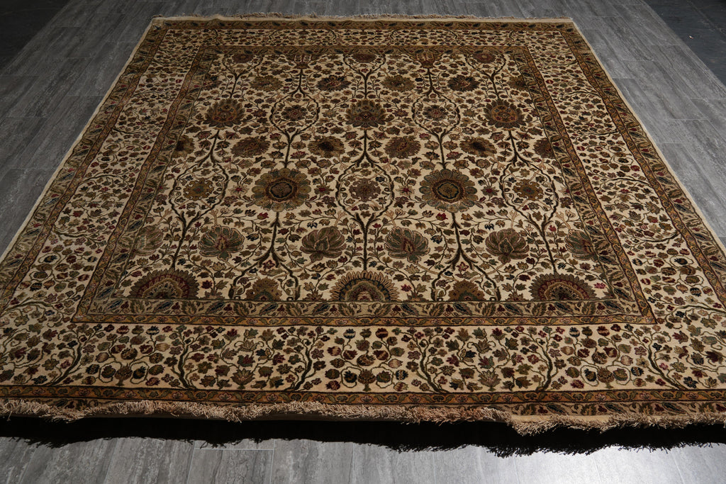 8.0 x 8.9 Square Handmade Jaipur Wool Rug #F-4039