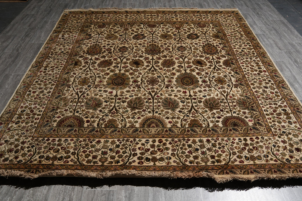 8.0 x 8.9 Square Handmade Jaipur Wool Rug #F-4039