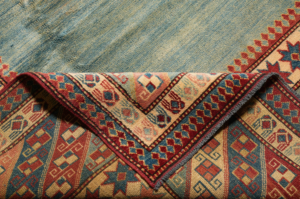 8.10 x 12.9 Hand-Knotted Afghanistan Gaabeh Rug Modern Transition #PIX-9904