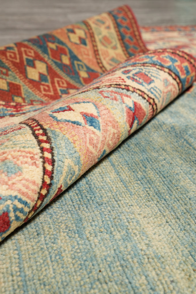 8.10 x 12.9 Hand-Knotted Afghanistan Gaabeh Rug Modern Transition #PIX-9904