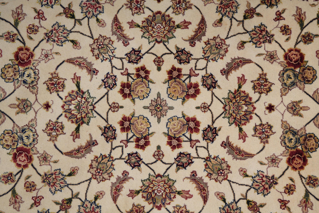 8.3 x 8.3 Handmade Fine Wool and Silk Round New Rug #F-4040