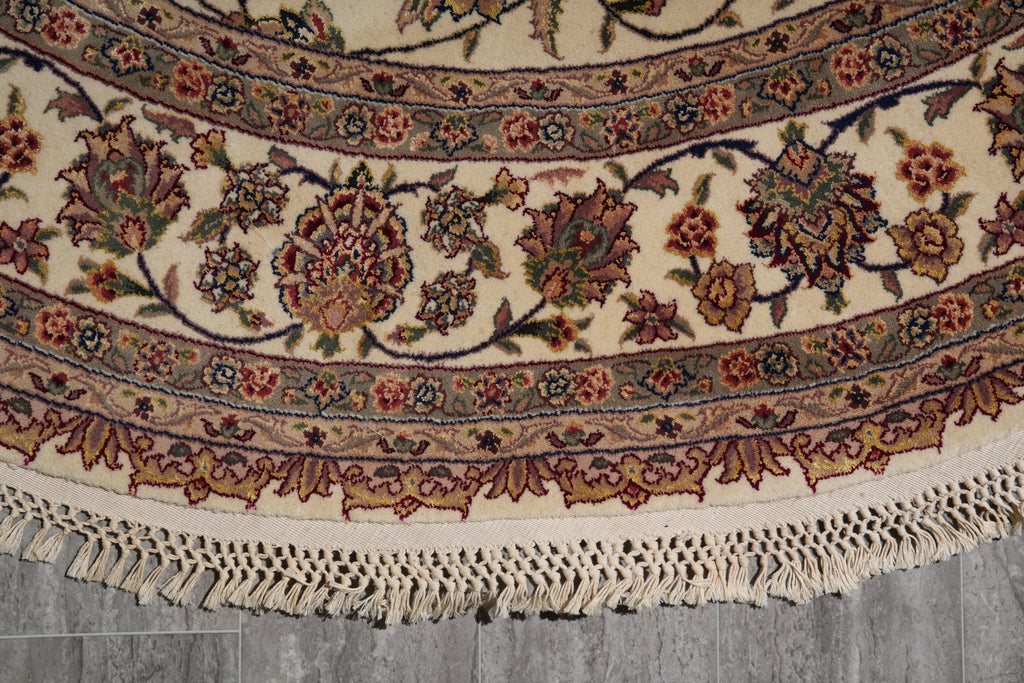 8.3 x 8.3 Handmade Fine Wool and Silk Round New Rug #F-4040