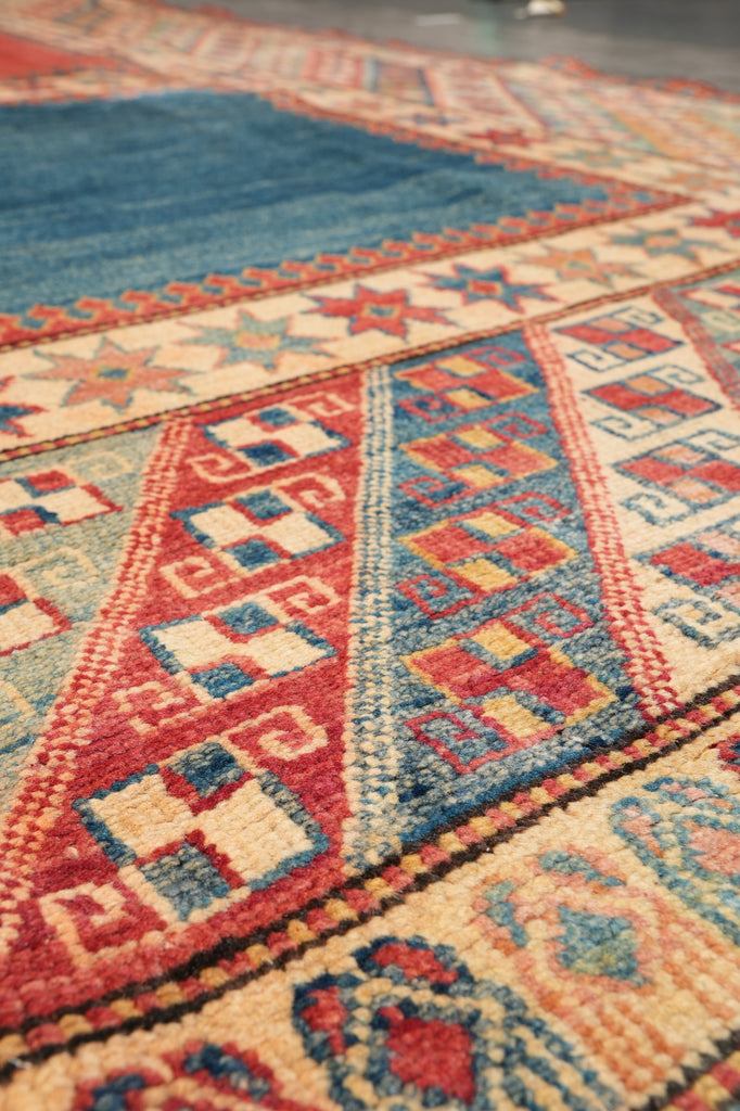 8.10 x 12.9 Hand-Knotted Afghanistan Gaabeh Rug Modern Transition #PIX-9904